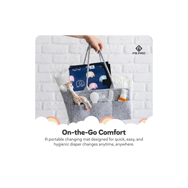 Baby Portable Nappy Changing Mat – Foldable Travel Wipe Clean