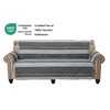 Brilliant Sunshine Multi Grey Stripes Couch Loveseat Slip Cover for