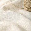 DOSLY IDÉES Farmhouse Shower Curtain,Beige and Brown Stripe,Button Curtain,Linen and