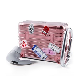 miak AirPods Pro 2nd Generation / 1st Generation Carrying Case Cover [Suitcase, Hard Case, Carrying Bag, Speaker Hole, LED Display, Polycarbonate TPU Carabiner Included, Wireless Charging, Qi