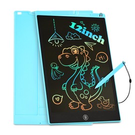 Gifts for Girls Boys, Colorful Drawing Tablet, 12 inch Magnet Writing Board, Mess Free Coloring for Kids Age 3 4 5 6 7 8 9 Years, Kids Toys in Car Airplane, Toddles Travel Essencials Toys