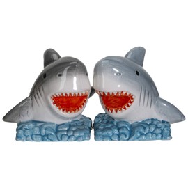 Sharks Ceramic Magnetic Salt and Pepper Shaker Set