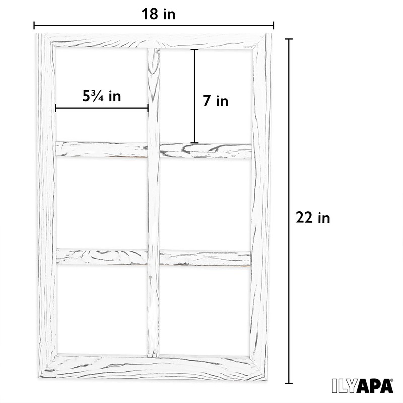 Ilyapa Window Frame Wall Decor 2 Pack - Large 18x22