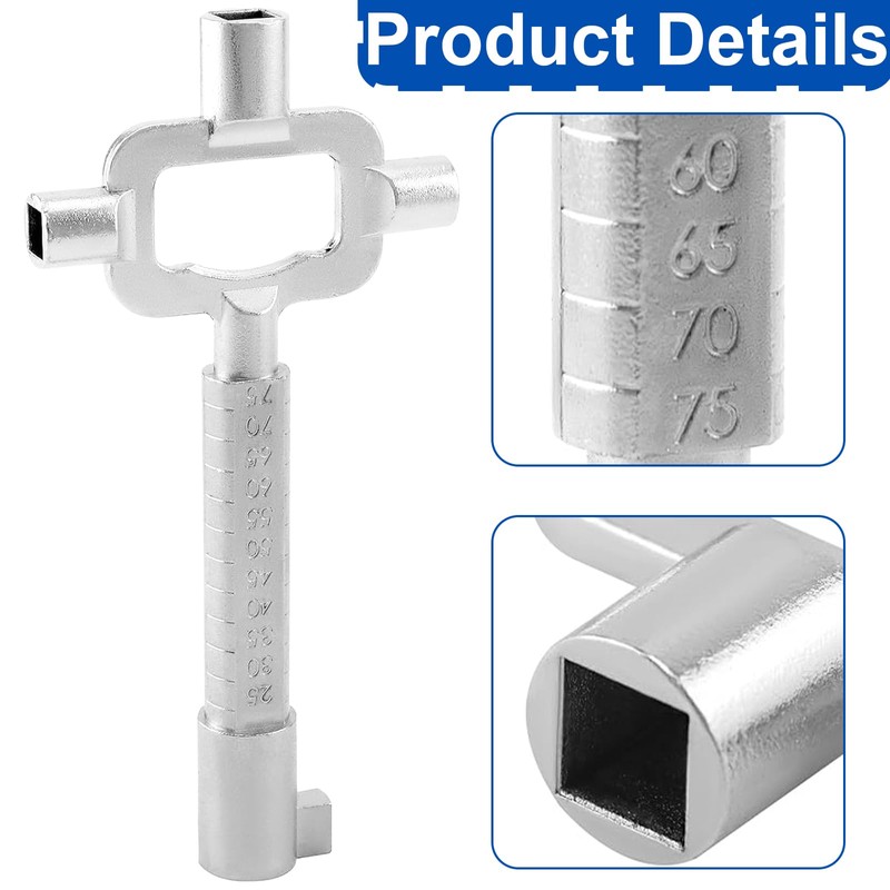 Universal Construction Key, 13.8 x 6.6 cm, Cylinder Size Construction