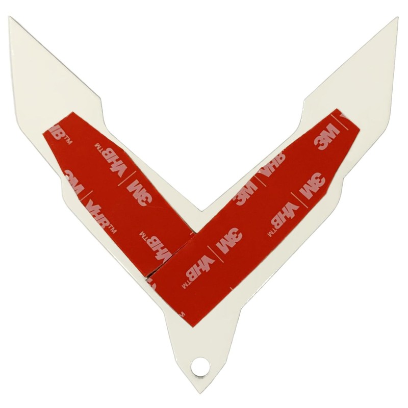 C8 Corvette Waterfall Wireless Phone Charging Bay Crossed Flag Emblem