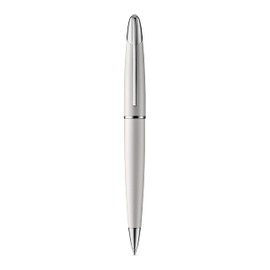 Colibri Equinox Twist Ballpoint Pen, White Lacquer and Chrome Accents, Elegant Pen, Feather Clip, Comes in a Beautiful Gift Box, Gift for Men and Women