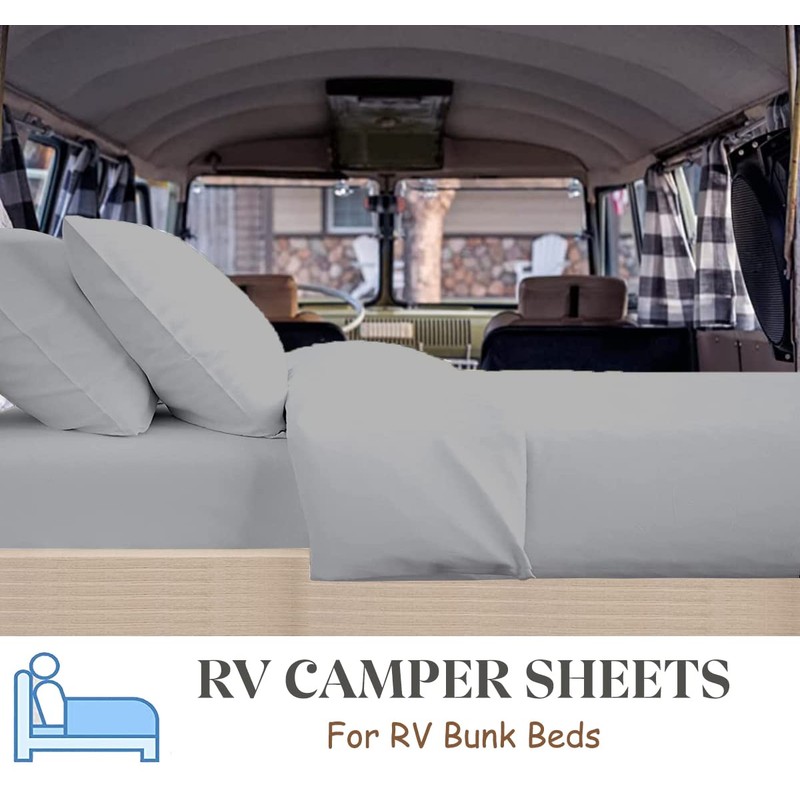 RV Bunk 42 x 80 Sheet Set, 4-Piece Bed Sheets