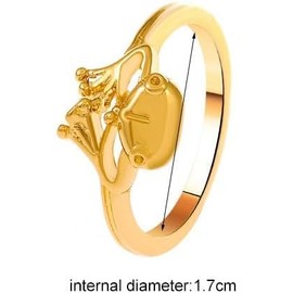 Cute Smiling Treefrog Animal Frog Ring (Silvery, One size)