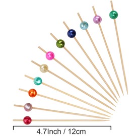 Cocktail Skewers Christmas, Pack of 100 Cocktail Decoration Christmas, Christmas Wooden Toothpicks, Christmas Fruit Skewers, Skewers Finger Food for Christmas, Birthday, Party Decoration