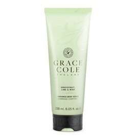 Grace Cole Grapefruit, Lime & Mint Exfoliating Body Scrub 238ml Refreshing Hydrating - Essential Oils - Vegan and Cruelty Free, No SLS or Parabens - Made In England