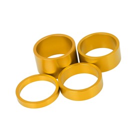 BULLSPANN Bicycle Headset Spacer Fits 28.6mm Stem Handlebar Stem Spacer Fork Washer for Bicycle 5 10 15 20mm Aluminum Alloy 4pcs Gold Tone