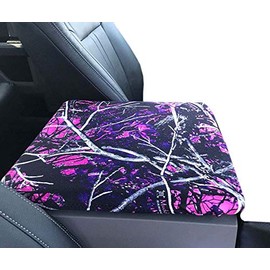 Car Console Covers Plus fits Ford F150 F250 2014-2024 with 40/20/40 Jump Seat Muddy Girl Camo Auto Armrest Center Console Cover Match Console Lid Shown and Open Handmade USA Muddy Girl