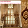 Amidoudou 1 Pair European Luxury Embroidered Curtains for Living Room