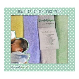 Kit De 4 Toallas Faciales para Bebés De Tela De Bambú