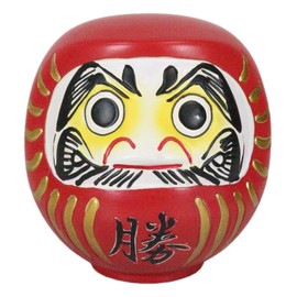 Ebros Gift Japanese Traditional Zen Buddhism Daruma Dharma Doll Resin Figurine As Good Luck and Encouragement Talisman Gift Fortune Maneki Neko Counterpart Collectible Statue Decor
