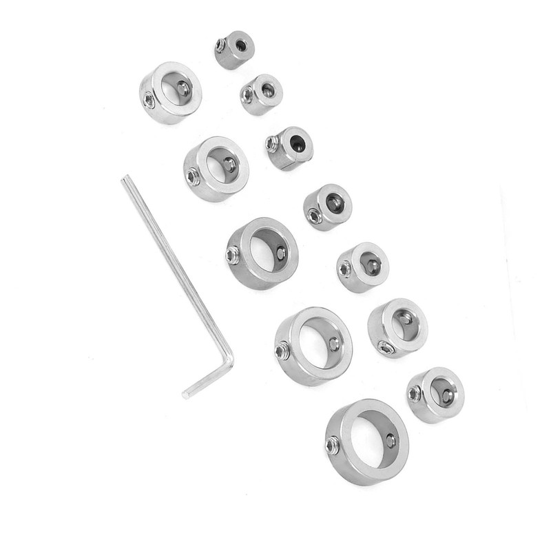 12pcs 3-16mm Stainless Steel Drill Depth Stop Bit Collar Set