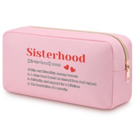 Sisterhood Gifts for Women Teen Girls for Sorority Makeup Bag Graduation Friendship Presents for Sister Bestie Daughter Colleague Makeup Travel Pouch Christmas Birthday Double Side Print Toiletry Bag