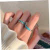 SAFIGLE 2pcs Rings Aesthetic Adjustable Rings Women Fashion Jewelry Birthday