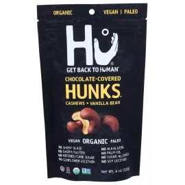 Hu Kitchen  Organic Hunks Chocolate Covered Cashews & Vanilla Bean   4 Oz