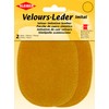 Kleiber Imitation Suede Leather Sew on Knee/Elbow Patches – Oval-12.5cm x 10cm-Citrus Yellow