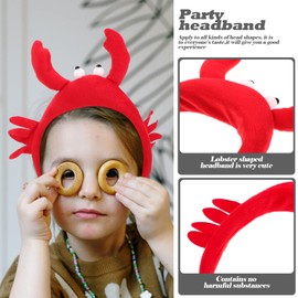 FOMIYES Lobster and Crab Headband Kids Hair Accessories Sea Animal Headbands Holiday Party Supplies Paw Claw