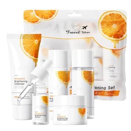 Kit De Viaje Para El Cuidado De La Piel Para Mujeres Y Adolescentes. 5 Piezas En Tamao De Viaje Limpiador Facial, Tnico, Locin, Srum Y Crema Facial.  