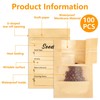 YHNTGB 100pcs Seed Envelopes Resealable with Clear Window Kraft Paper