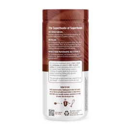 OM MUSHROOM SUPERFOOD OM MUSHROOM SUPERFOOD Coffee Blend Mushroom Powder, 6.24 Ounce Canister, 30 Servings, Organic Arabica Beans, Lion's Mane, Cordyceps, Turkey Tail, Ginkgo Biloba, Supports Energy and Focus