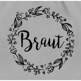 Shirtracer - Gym Bag Backpack - Hen Party Women - Bride Flower Wreath Black, 04 Light Grey