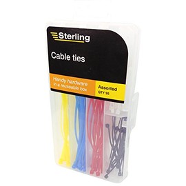 Sterling PTIES1 Cable Ties, Clear, Set of 95 Pieces