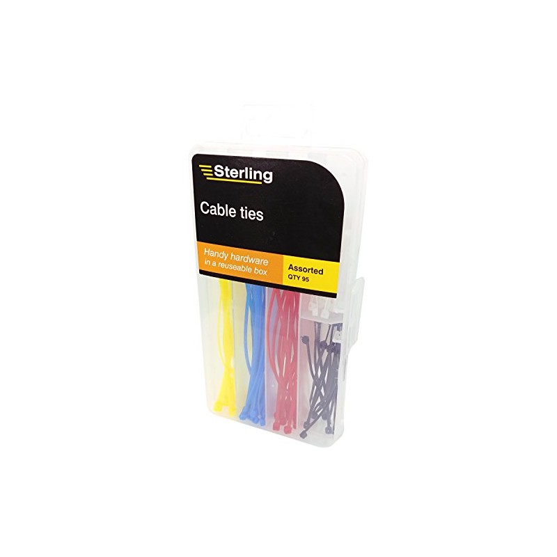 Sterling PTIES1 Cable Ties, Clear, Set of 95 Pieces