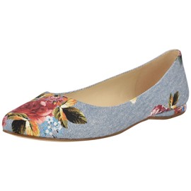 Nine West Women's Speakup Flat, Blue Rose Denim Multi 423, 9.5
