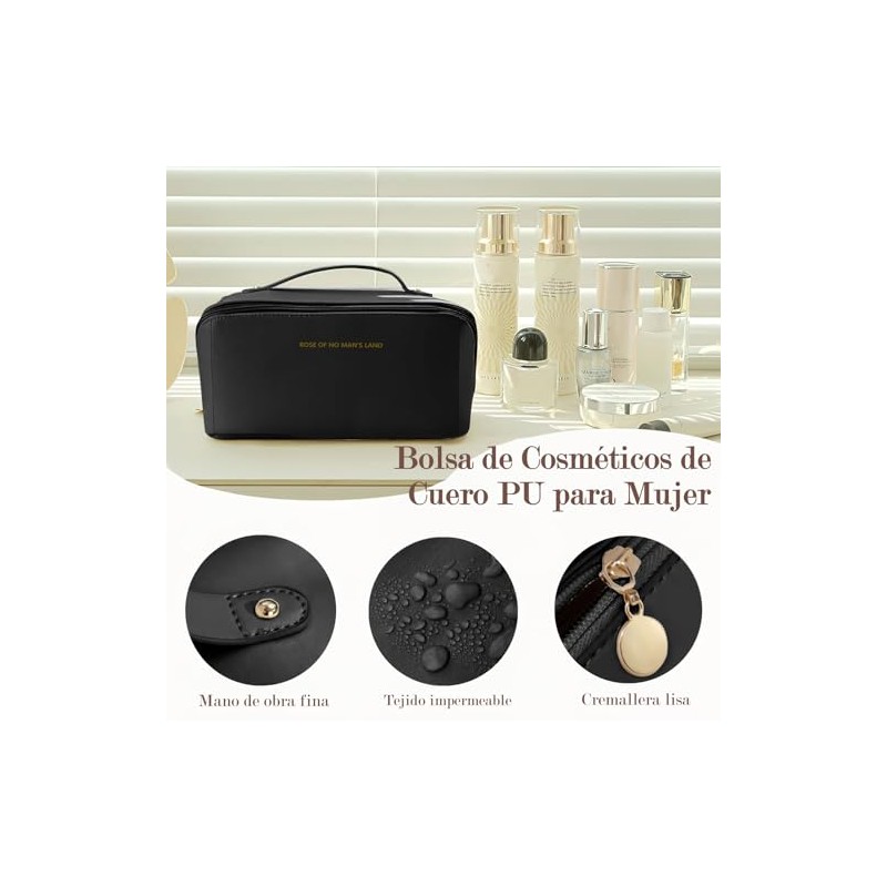 Bolsa de Cosmeticos Viaje, Neceser Maquillaje Impermeable, Makeup Bag Portátil,