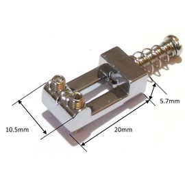 Set of six strat guitar bridge black saddles 10.5mm string spacing tremolo or bridge