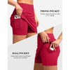 Women's Golf Skirts Skort 4 Side Pockets High Waisted Stretchy