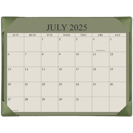 Desk Calendar 2025-2026 with Desktop Mat, 18 Month Small Desk Pad Calendar from July 2025 to December 2026, 8.5" x 11" Desk Pad Calendar 2025-2026 for Home, School Office, Cyan