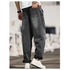 BEAUDRM Men's Vintage Baggy Taper Jeans Distressed Straight Leg Tapered