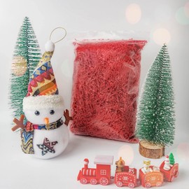 TCAIRG Crinkle Cut Paper Shred Filler (1/2 LB) for Gift Wrapping & Basket Filling - Red shredded paper for gift box, box confetti shredded, box stuffing