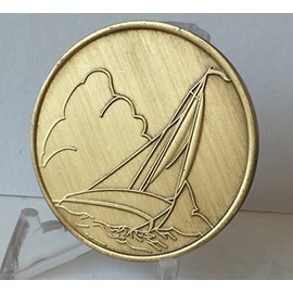 Wendells We Can't Control The Wind We Can Only Adjust Our Sails Bronze Sailing Medallion Chip