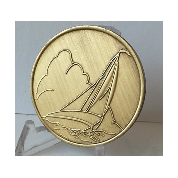 Wendells We Can't Control The Wind We Can Only Adjust Our Sails Bronze Sailing Medallion Chip