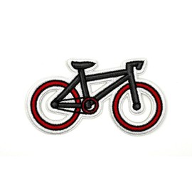 3.5" Bike Iron On Patch - Embroidered Traveler Girl Boy Scout Vintage Retro Bike Adventurer Camping Applique Appliques Iron On Sew On Patches for Holes, Clothing, Jeans, Hat, Backpacks, Clothes