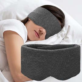 CE-01 Cotton sleep mask, good sleep, large blackout blindfold eye mask 00GY-Gray