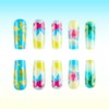 Spring Summer Press on Nails Long Square False Nails with