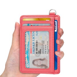 EcoVision Slim Minimalist Front Pocket Wallet, RFID Blocking Credit Card Holder Wallet with Detachable D-Shackle for Men Women