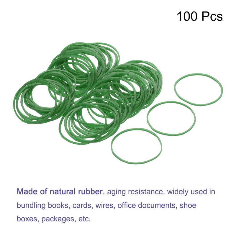 sourcing map 100 Pack Rubber Band Stretchable Rubber Elastic Band