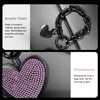 MOXRUQ 1 PC Cute Heart Keychains, Pretty Bling Key Chain