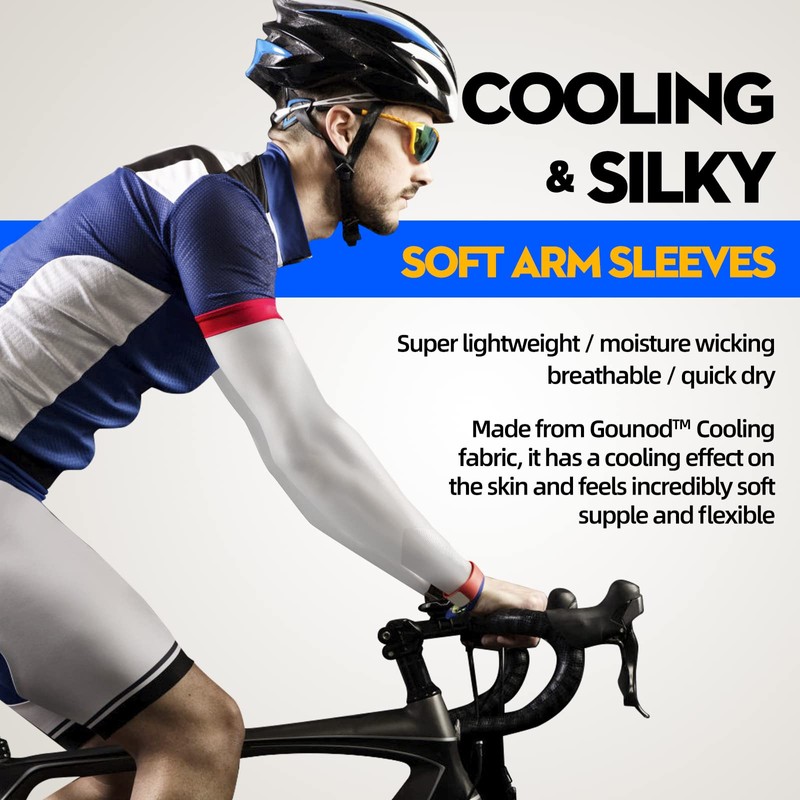 GOUNOD Arm Sleeves for Men Women,Compression Sleeves to Cover Arms