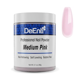 DeEnti Acrylic Nail Powder - 2oz Medium Pink|Professional Grade, Bubble-Free Acrylic Powder for Nails | Long-Lasting, Chip-Resistant Nail Acrylic Powder for Carving, Extensions & Fake Nails
