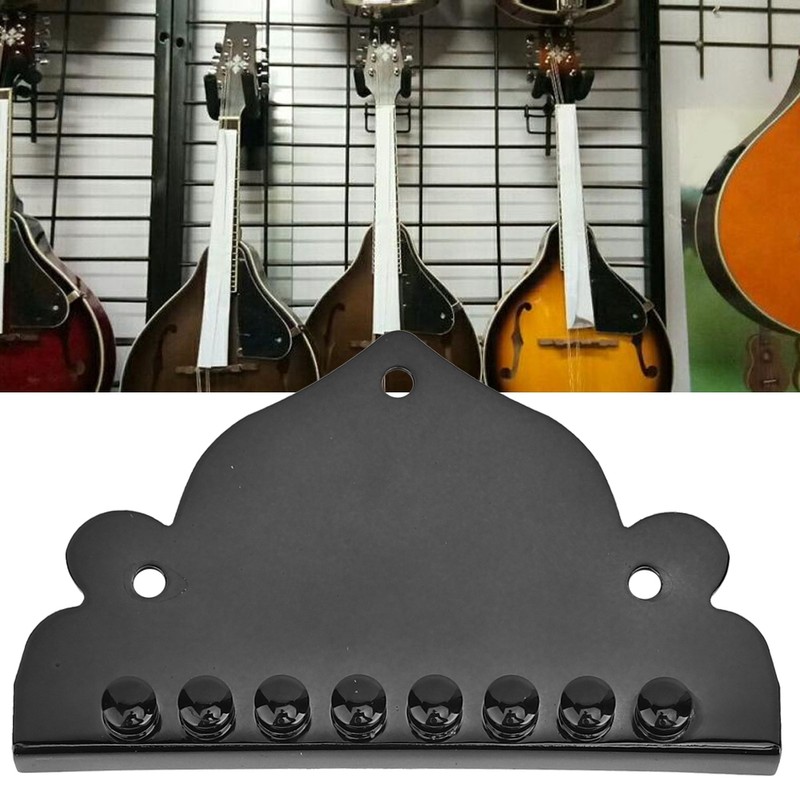 Mandolin Tailpiece Black 8-String Screws Triangular Parts Musical Instrument Accessories