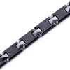 URBAN JEWELRY Amazing Tungsten and Ceramic Men's Link Bracelet (Black,